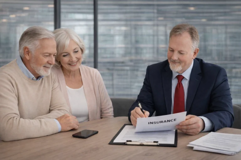 scott with couple for insurance